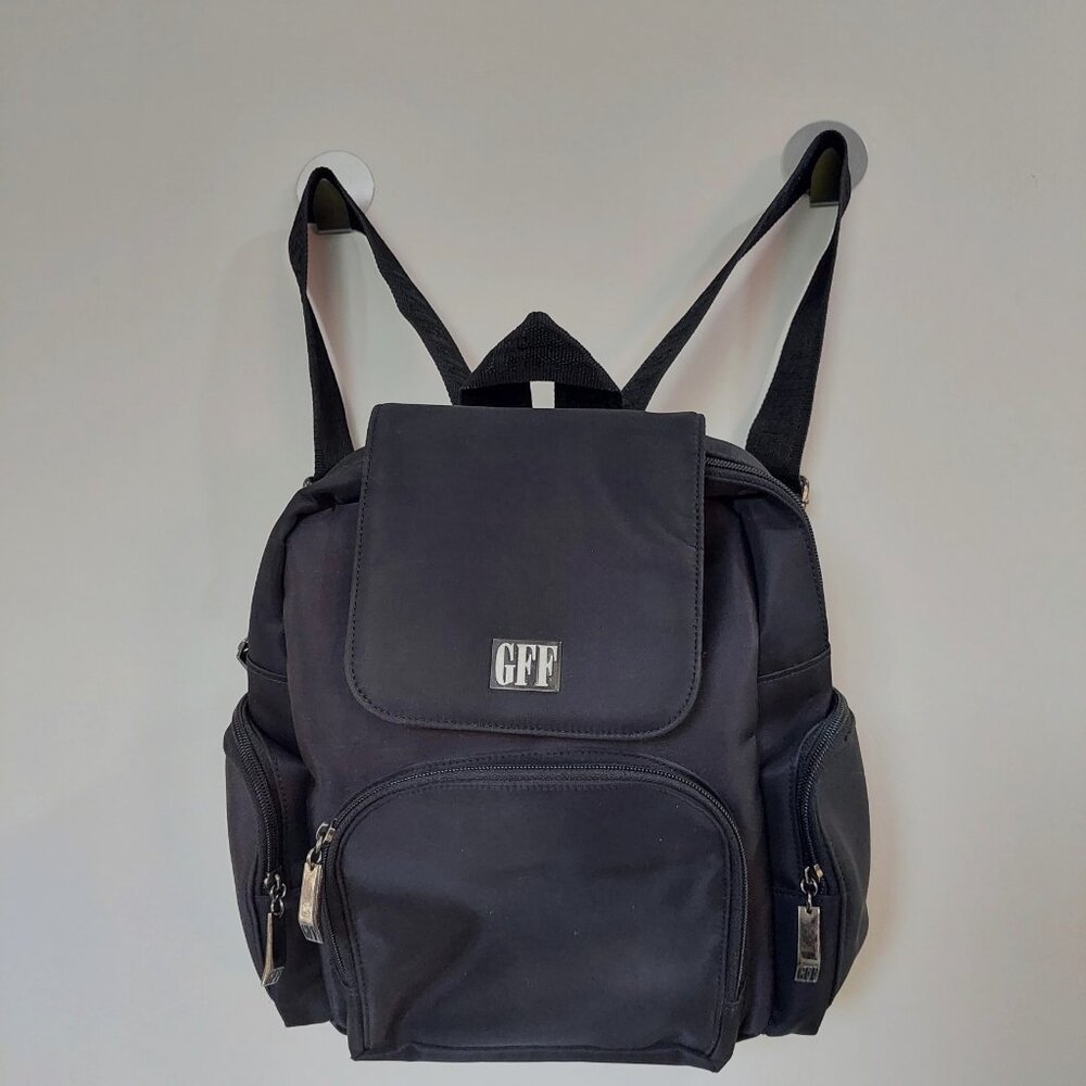 GFF Gianfranco Ferre Vintage Black Nylon Backpack Women's